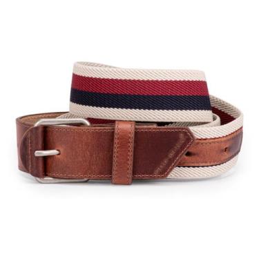 Imagem de Cinto Masculino Couro Legítimo Elástico Esportivo Plus Size - ELLO GRI