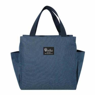 Imagem de Bolsa Térmica Grande Dupla Folha de Alumínio Marmita Passeio Trabalho 