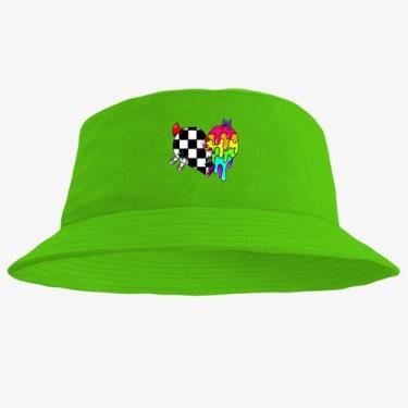 Imagem de Chapéu Bucket Hat Estampado Coraçao - MP Moda Masculina, Único, Verde
