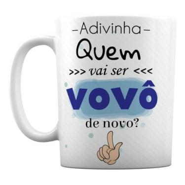 Imagem de Caneca Branca Presente Adivinha Quem Vai Ser Vovô De Novo - GMH Prod. 
