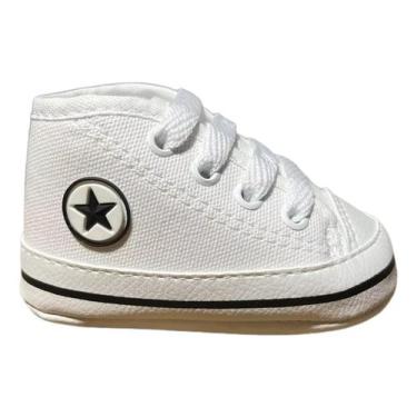 Imagem de Tênis Sapatinho Para Bebê Cano Alto - Baby's Shoes, Branco, M (15/16)