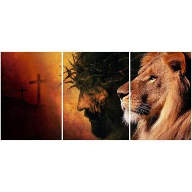Imagem de Quadros plaquinhas MDF 3 pçs A4 - Leão de Judá - 87 - OS ARCANJOS