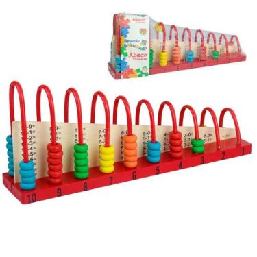 Imagem de Ábaco 10 Colunas Brinquedo Educativo Hastes Pedagógicas - DMToys, Colo