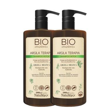 Imagem de Kit 2 Shampoos Argila Branca Detox Bio Amazônica NatuMaxx 1L