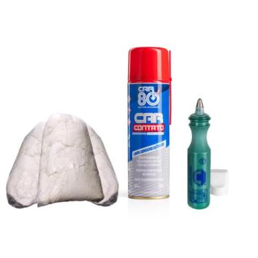 Imagem de Marcador Industrial & Limpa Contato Car 80 & Estopa de Algodão 2Kg - T