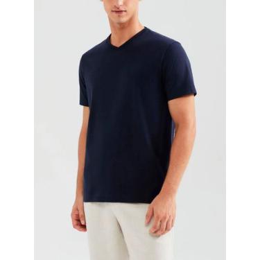 Imagem de Camiseta Manga Curta Hering 4FFE Masculina Gola V Super Cotton T. P/XX