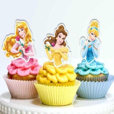 Imagem de 22 Topper Busto c/ haste - Princesas Disney - Prontos p/ Usar - acfnet
