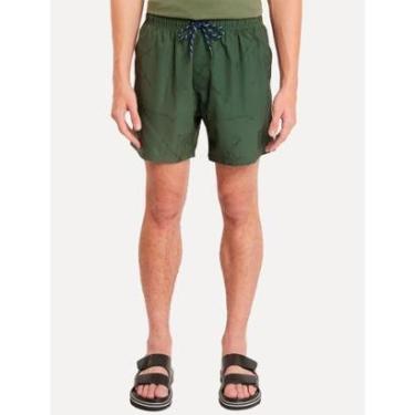 Imagem de Short Aramis Masculino D'Água Elastico Estampado Traços Verde Escuro-Masculino