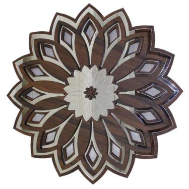 Imagem de Mandala Decorativa Ambiente Sala Quarto 45x45 38111 - CREATUS, marrom