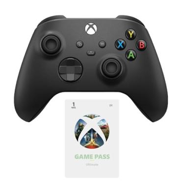 Imagem de Controle Sem Fio + Assinatura Game Pass Ultimate 1 Mês - Experiência Completa para Jogos Online e Multiplayer (Preto)