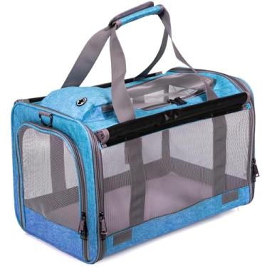 Imagem de Bolsa Transporte Pet Grande Viagem Avião MADOG Wind (Azul)