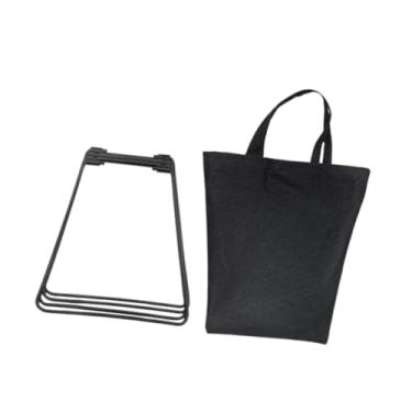 Imagem de Dynwave Dobrável suporte de refrigeração acampamento móveis ferramenta dobrado caixa de gelo titular portátil rack de bagagem geladeira caixa de gelo titular, Preto