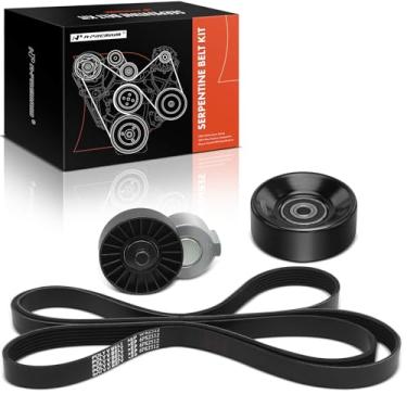 Imagem de A-Premium Kit de transmissão de correia serpentina do motor com tensor e intermediário compatível com Dodge Caravan, Grand Caravan & Chrysler Grand Voyager e Plymouth Grand Voyager 3.3L 3.8L 2000 3.3L