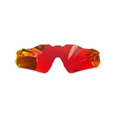 Imagem de Combine8 Lentes de reposição Ploarized para óculos de sol Oakley Radar EV Path OO9208/Radar EV Path Asian Fit (AF) OO9275 - Vermelho fogo