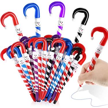 Imagem de Zhehao 36 peças canetas de Natal boneco de neve guarda-chuva canetas de Natal para crianças canetas de Natal para adultos com azul para meninos e meninas escolares materiais de escritório decoração de casa