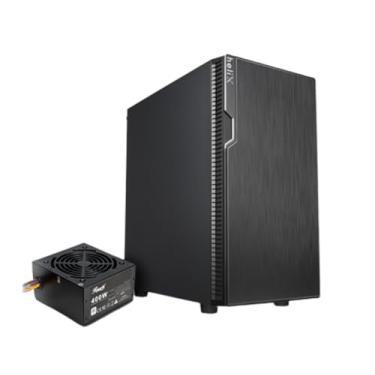 Imagem de Rosewill FBM-X2-400-HELIX Micro ATX Mini Torre Desktop Gaming & Office PC PC Case com fonte de alimentação pré-instalada de 400 W, suporte AIO de 240 mm, 2 USB 2.0, 1 USB 3.0