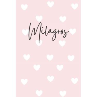 Imagem de Milagros Notebook: Pink Milagros Notebook, Heart Design Personalized Pink Pattern Lined Journal, Milagros Name Diary