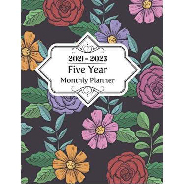 Imagem de 2021-2025 Five Year Monthly Planer: Floral 5 Year Weekly and Monthly Goal Planner and Organizer with Holidays Inspirational Gift for Women, Teacher and New Year