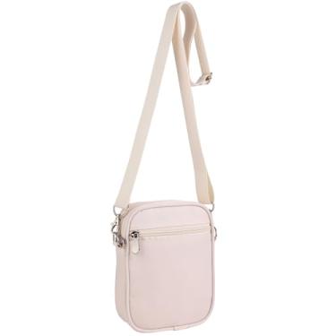 Imagem de COVAX Bolsa tiracolo pequena para mulheres, bolsas de ombro modernas de lã, bolsas transversais para celular com compartimentos para cartão de crédito, Bege, Casual