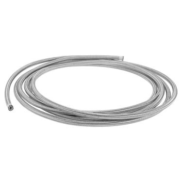 Imagem de A ABSOPRO AN6 Mangueira de linha de combustível 6AN 6 m mangueira de vácuo mangueira de combustível automotivo PTFE borracha, aço inoxidável tom prata 1 peça