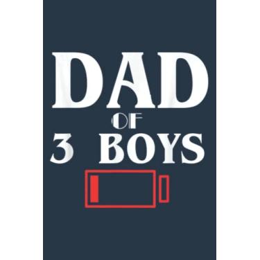 Imagem de Tired Dad Of 3 Boys Funny Father Of Three Sons ': Study Notebook, 6 x 9 inches, 120 pages