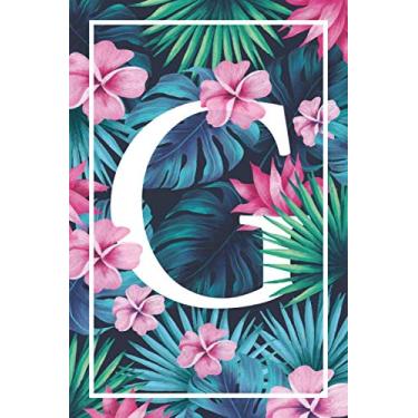 Imagem de G: Letter G Floral Monogram Beautiful Notebook Diary for Writing & Notes for Girls and Women: G monogram Gift Lined Notbook/Journal/Dairy Gift, 110 Blank Pages, 6x9 Inches, Matte Finsh Cover