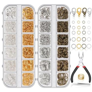 Imagem de PAXCOO Kit De Argolas De Salto Para Fabricação De Joias, 1260 Peças De Argolas De Salto E Fechos De Lagosta Com Ferramentas De Argolas De Salto E Alicates Para Fabricação De Joias E Reparo De Colare