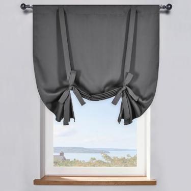 Imagem de DONREN Cortina de amarração cinza média 86 x 114 cm