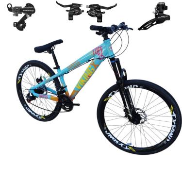 Imagem de Bicicleta 26 VikingX Tuff25 24v  Trocadores SHIMANO Aluminio Freeride Disco Mecânico Pneu Slick 1.50-Unissex