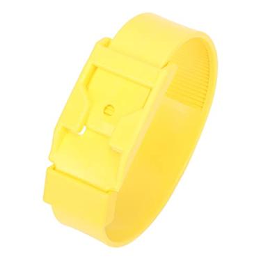 Imagem de 10 Pçs Coleira de Cabra Faixas de Identificação de Ovelhas Anel de Marcação de Gado, Marcar e Distinguir Ovelhas para Monitoramento de Doenças do pé (36cm Amarelo)