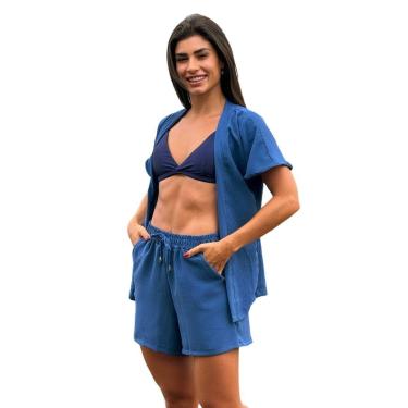 Imagem de CONJUNTO FEMININO KIMONO/CARDIGAN E SHORT-Feminino