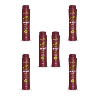 Imagem de Kit 6 Creme de Pentear 200ml Vegano Vinagre Maçã Mahair - Mahair Cosmé