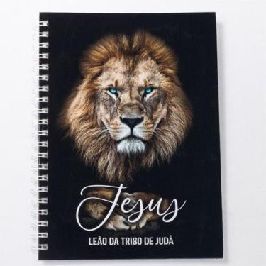 Imagem de Caderno Leão Jesus Universitário Capa Dura 1mt 100 Folhas - Serv Color