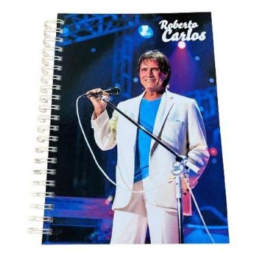 Imagem de Caderno Artista Roberto Carlos Wire-o Capa Dura Universitário De Fã 1M