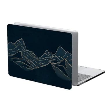 Imagem de COTAIL Compatível com MacBook Air 13,3 13,6 polegadas 2022 2021 2020 2019 capa rígida de plástico, 13,3 Pro (A1706/A1708/A1989/A2159/A2289/A2338), Dark Mountains