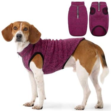 Imagem de IECOii Casaco de cachorro GG, suéter para cães grandes, moletom com interior de lã fina, colete refletivo para cães à prova de vento, roupas para cães grandes, jaqueta para beagle, cocker spaniel