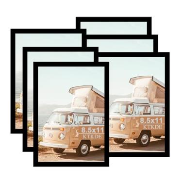 Imagem de KTKDE Porta-retrato 21 x 28 cm Moldura para documentos, pacote com 6 molduras para diploma, pôster e foto, formatos horizontais e verticais para pendurar na parede ou mesa, 21 x 28 cm, acrílico