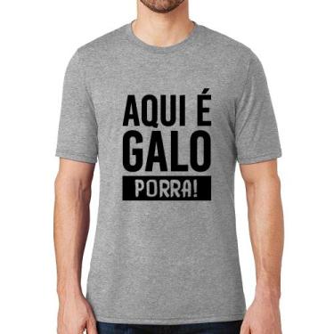Imagem de Camiseta Aqui é galo  - Foca na Moda, Cinza, P