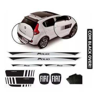 Imagem de Kit Adesivos Faixa  Kit Soleira  Emblema Palio Attractive - Resitank