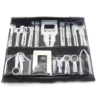 Imagem de DBEIXIWEI Conjunto de chaves de liberação de ferramenta de remoção estéreo de áudio automotivo de 38 peças adequado para reparo de rádio Philips para Blaupunkt