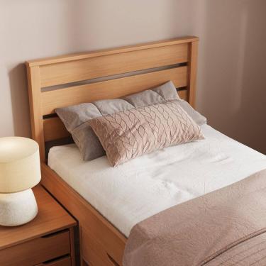 Imagem de Cabeceira Solteiro Charme / Beauty Madeira Maciça Amendoa