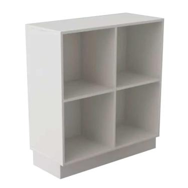 Imagem de Estante para Vinis com 4 Nichos - Capacidade para 320 Discos - MDF Branco 18mm