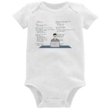 Imagem de Body Bebê Desenvolvedor Front-end CSS - Foca na Moda, Branco, M
