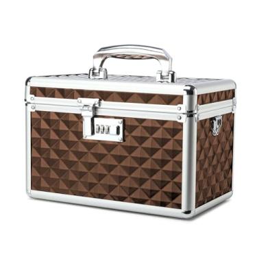 Imagem de HEWEI WORKS Caixa de armazenamento com combinação, caixa de armazenamento de medicamentos trancável, caixa vazia de primeiros socorros, caixa de trava de segurança, organizador de medicamentos, caixa