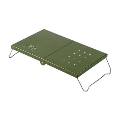 Imagem de menolana Mini Acessórios para móveis de mesa de acampamento Tabela lateral portátil dobrável para caminhada de praia Picnic Fishing Outdoor, Verde