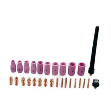 Imagem de Milageto 28pcs Bocadas de alumínio Cúlpice Definir equipamento de soldagem Tig Acessórios Tig Torch