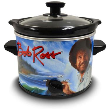 Imagem de Panela Elétrica Multifuncional 1,8L com Tema Bob Ross e 3 Modos de Calor, 110V 120W, Uncanny Brands, Azul Claro