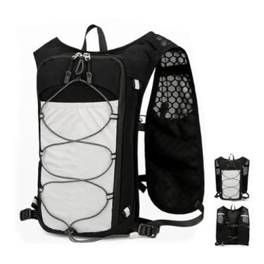 Imagem de Mochila de hidratação em corrida, mochila de água para corrida - Daypack de corrida com bolsos - Mochila de hidratação respirável e reflexiva para corrida e corrida, para corridas, ciclismo, trilhas,