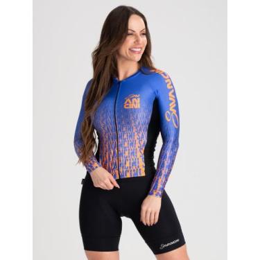 Imagem de Camisa Ciclismo Feminina Manga Longa Infinity Ocean Savancini (3309), 
