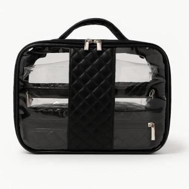 Imagem de Necessaire Feminina Blogueira Transparente Organizadora kit 3 Viagem B